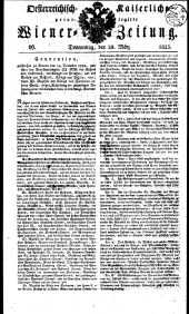 Wiener Zeitung 18230320 Seite: 1