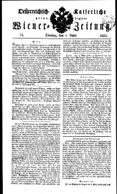 Wiener Zeitung 18230401 Seite: 1