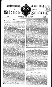 Wiener Zeitung 18230412 Seite: 1