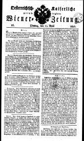 Wiener Zeitung 18230415 Seite: 1