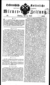 Wiener Zeitung 18230429 Seite: 1