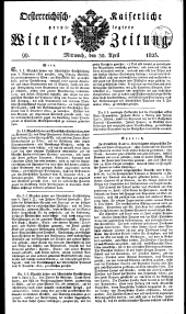 Wiener Zeitung 18230430 Seite: 1