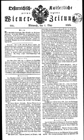 Wiener Zeitung 18230507 Seite: 1