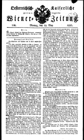 Wiener Zeitung 18230512 Seite: 1