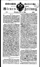 Wiener Zeitung 18230514 Seite: 1