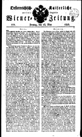 Wiener Zeitung 18230516 Seite: 1