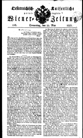 Wiener Zeitung 18230522 Seite: 1