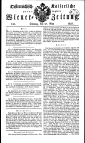 Wiener Zeitung 18230527 Seite: 1