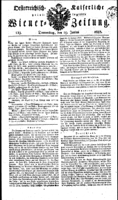 Wiener Zeitung 18230619 Seite: 1