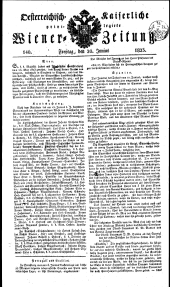 Wiener Zeitung 18230620 Seite: 1