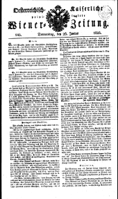 Wiener Zeitung 18230626 Seite: 1