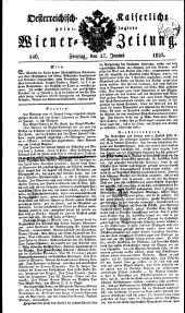 Wiener Zeitung 18230627 Seite: 1