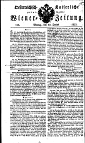 Wiener Zeitung 18230630 Seite: 1