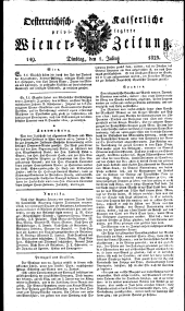 Wiener Zeitung 18230701 Seite: 1