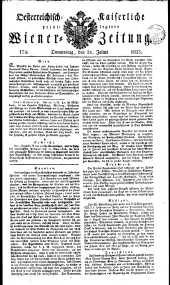 Wiener Zeitung 18230731 Seite: 1