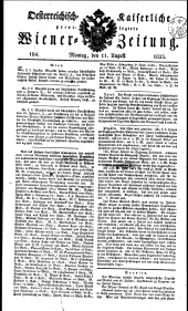 Wiener Zeitung 18230811 Seite: 1