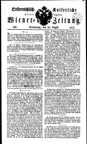 Wiener Zeitung 18230828 Seite: 1