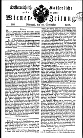 Wiener Zeitung 18230910 Seite: 1