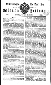 Wiener Zeitung 18230920 Seite: 1