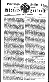 Wiener Zeitung 18230922 Seite: 1