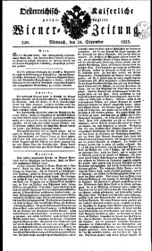 Wiener Zeitung 18230924 Seite: 1