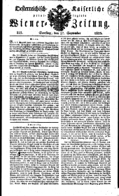 Wiener Zeitung 18230927 Seite: 1