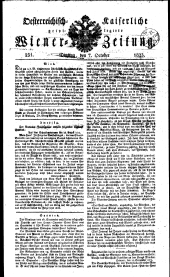 Wiener Zeitung 18231007 Seite: 1