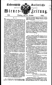 Wiener Zeitung 18231021 Seite: 1