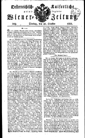 Wiener Zeitung 18231028 Seite: 1