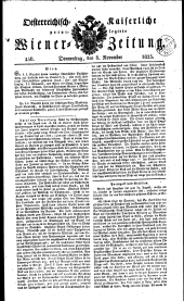 Wiener Zeitung 18231106 Seite: 1