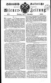 Wiener Zeitung 18231107 Seite: 1