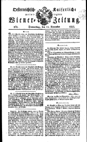 Wiener Zeitung 18231113 Seite: 1