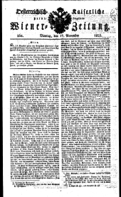 Wiener Zeitung 18231117 Seite: 1