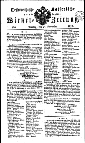 Wiener Zeitung 18231124 Seite: 1