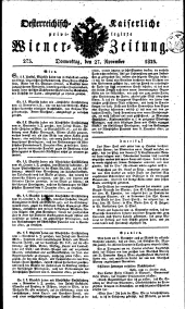 Wiener Zeitung 18231127 Seite: 1