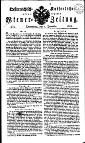 Wiener Zeitung 18231204 Seite: 1