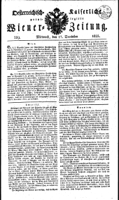 Wiener Zeitung 18231217 Seite: 1