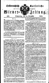 Wiener Zeitung 18231218 Seite: 1