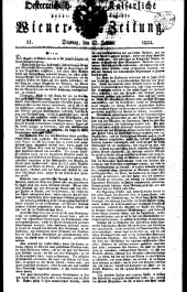 Wiener Zeitung 18240127 Seite: 1