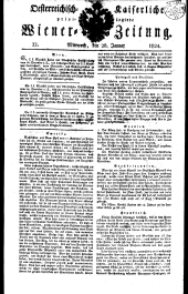 Wiener Zeitung 18240128 Seite: 1