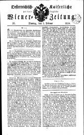 Wiener Zeitung 18240203 Seite: 1