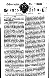 Wiener Zeitung 18240212 Seite: 1