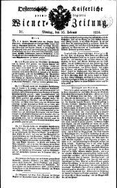 Wiener Zeitung 18240216 Seite: 1