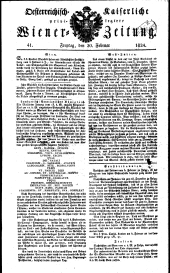 Wiener Zeitung 18240220 Seite: 1