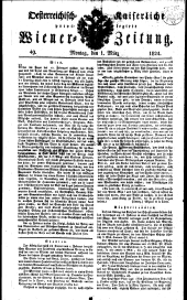 Wiener Zeitung 18240301 Seite: 1