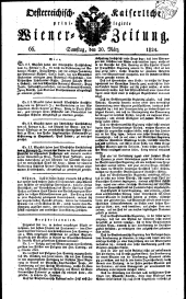 Wiener Zeitung 18240320 Seite: 1