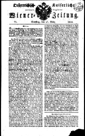 Wiener Zeitung 18240327 Seite: 1