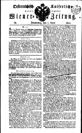 Wiener Zeitung 18240401 Seite: 1