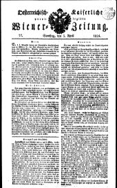 Wiener Zeitung 18240403 Seite: 1