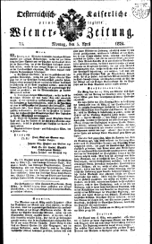 Wiener Zeitung 18240405 Seite: 1